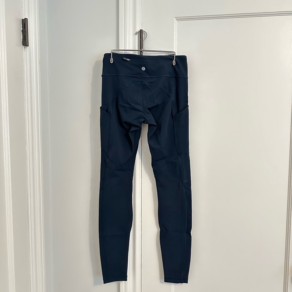 Lululemon teal pocket leggings size 4